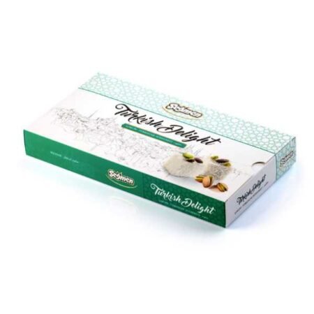 Lokum z pistacjami w otoczce pudrowej
