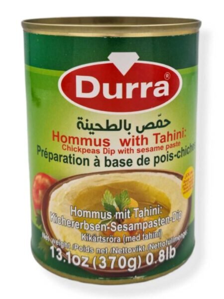hummus z ciecierzycy z dodatkiem tahini w puszce