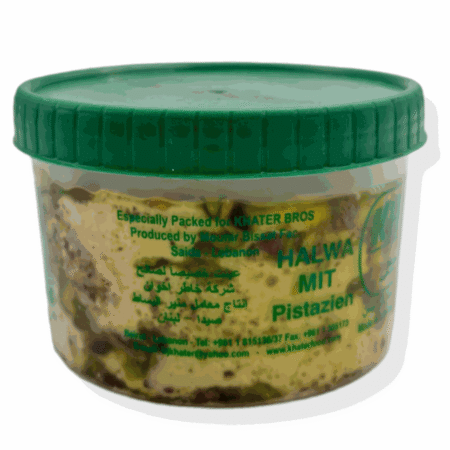 arabska sezamowa chałwa z pistacjami firmy khater