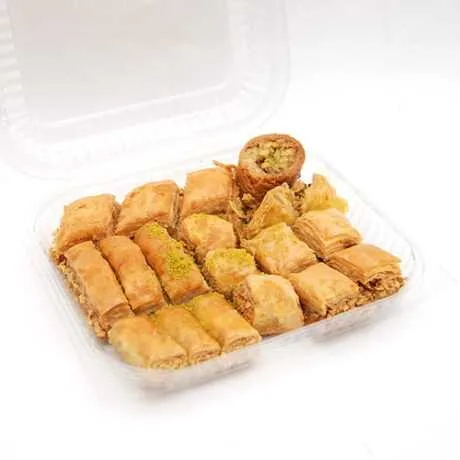 Mieszanka świeżych ciasteczek z orzechami i miodem baklawa Baklava